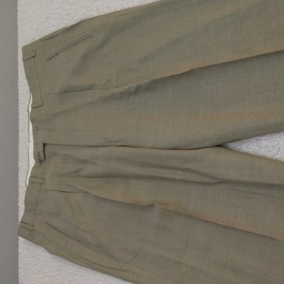 JB Britches Light Tan Tropical Weight Silk/Wool Dress Pants 39 - 31.5